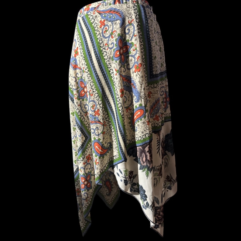Maeve/Anthropologie Multicolored Multi Patterned Handkerchief Skirt  -Size 12